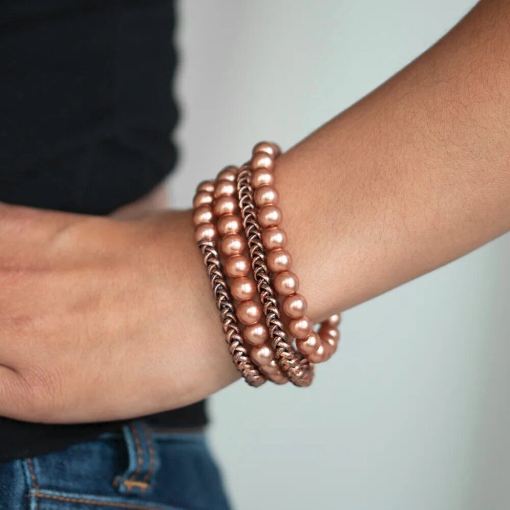 Paparazzi Jewelry Accessories - Industrial Incognito - Copper Bracelet - Vintage